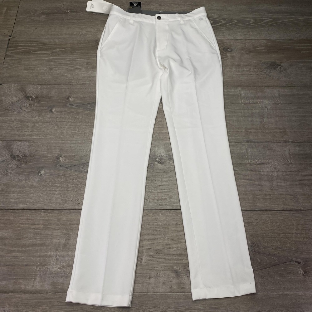 Adidas Ultimate365 Pants Mens 28x32 White Golf Stretch Microfiber Regular Fit